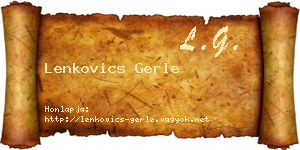 Lenkovics Gerle névjegykártya